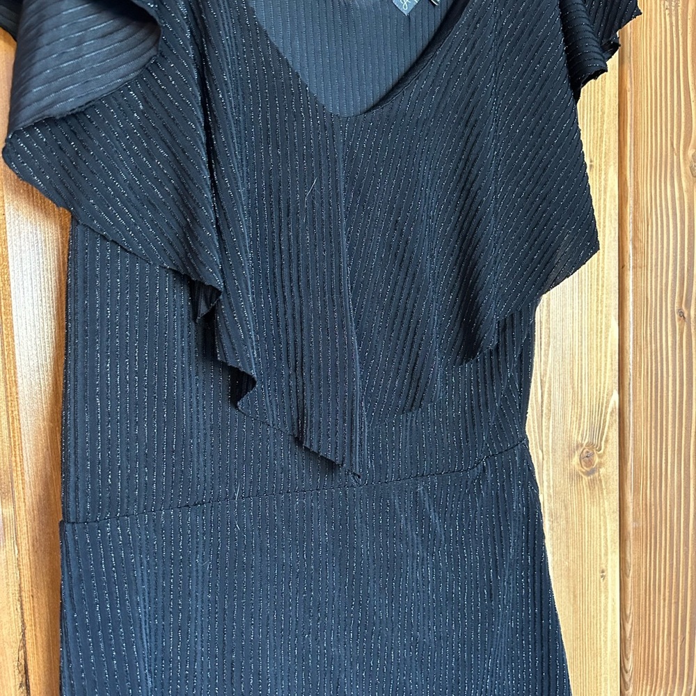 Black Sparkle Ruffle Top - Picture 7 of 7